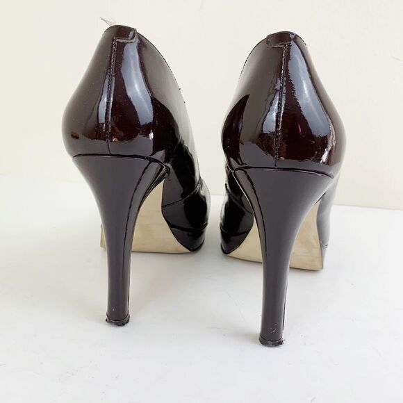 Marc Fisher Brown Patent/Suede Platform Heels - Picture 4 of 8